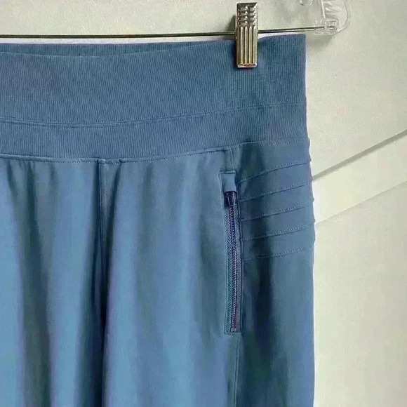 Athleta Venice Moto Jogger Cottage Blue Spandex Loose leggins fit size S - Picture 8 of 12